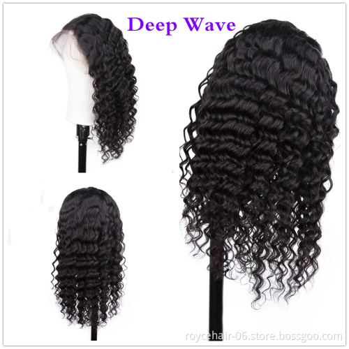 Super Long Human Hair Lace Wigs Vendor,Wholesale 150% 180% Density Indian Remy Hair Pre Plucked Transparent 360 Lace Front Wig
